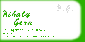 mihaly gera business card